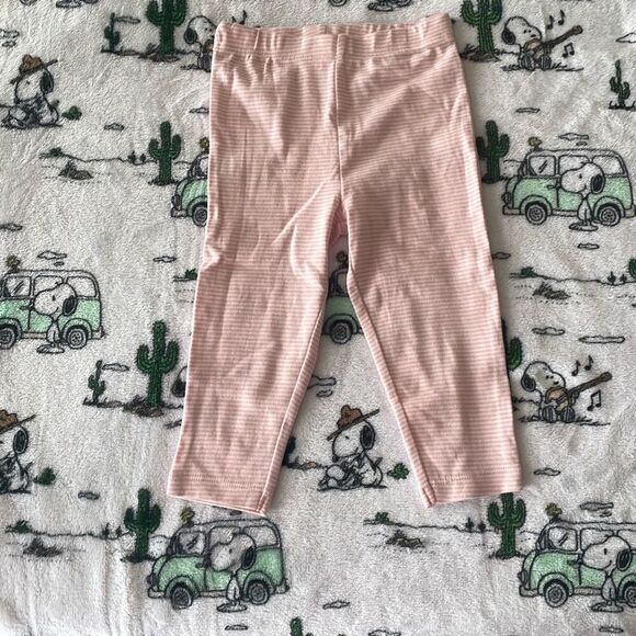 Carters 18M baby girl Pink white striped baby legging pants new without tags - Picture 3 of 6